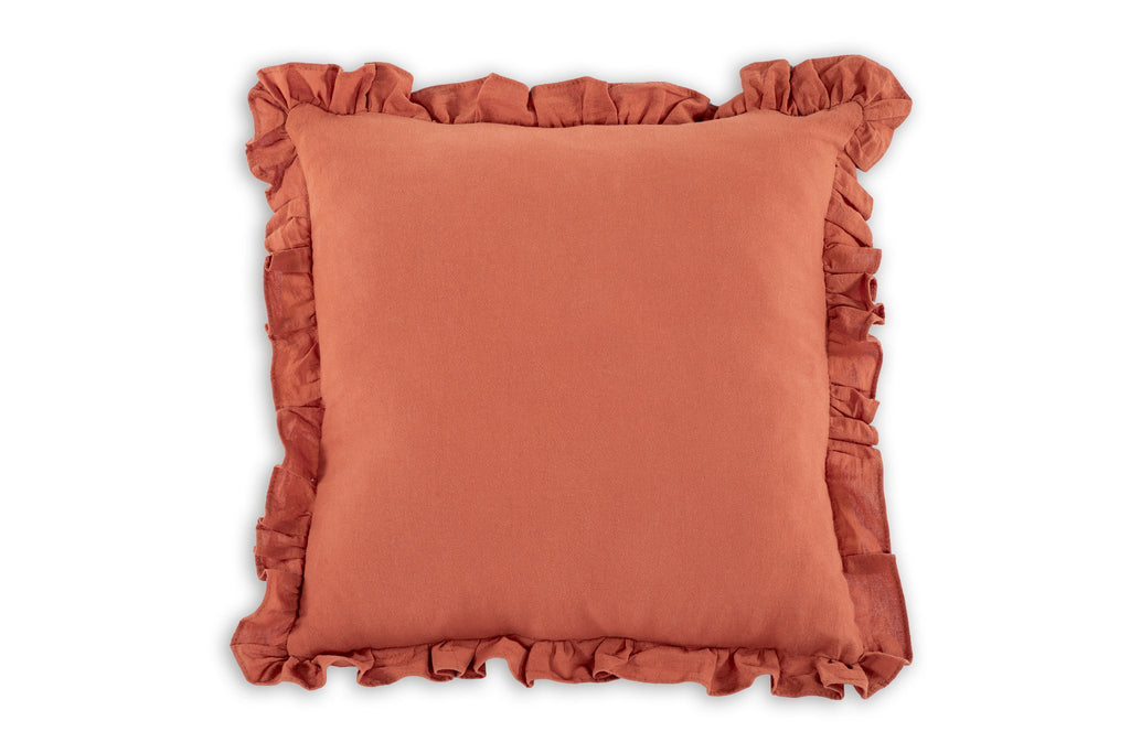 Sierkussen (gevuld) Abby met ruches - 45x45 cm