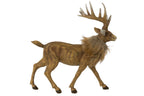 J-Line decoratie Rendier - polyresin - donkerbruin/beige - large