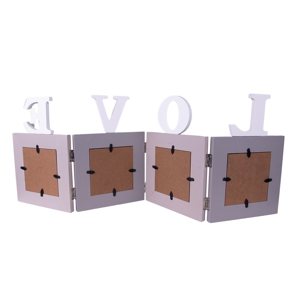 Fotolijst 10x10 cm Grijs Wit MDF Fotokader