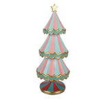Kerstdecoratie Beeld Kerstboom Ø 15x38 cm Blauw Kunststof