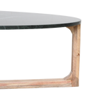 Ovale marmeren salontafel - Groen - 120x60x38 cm