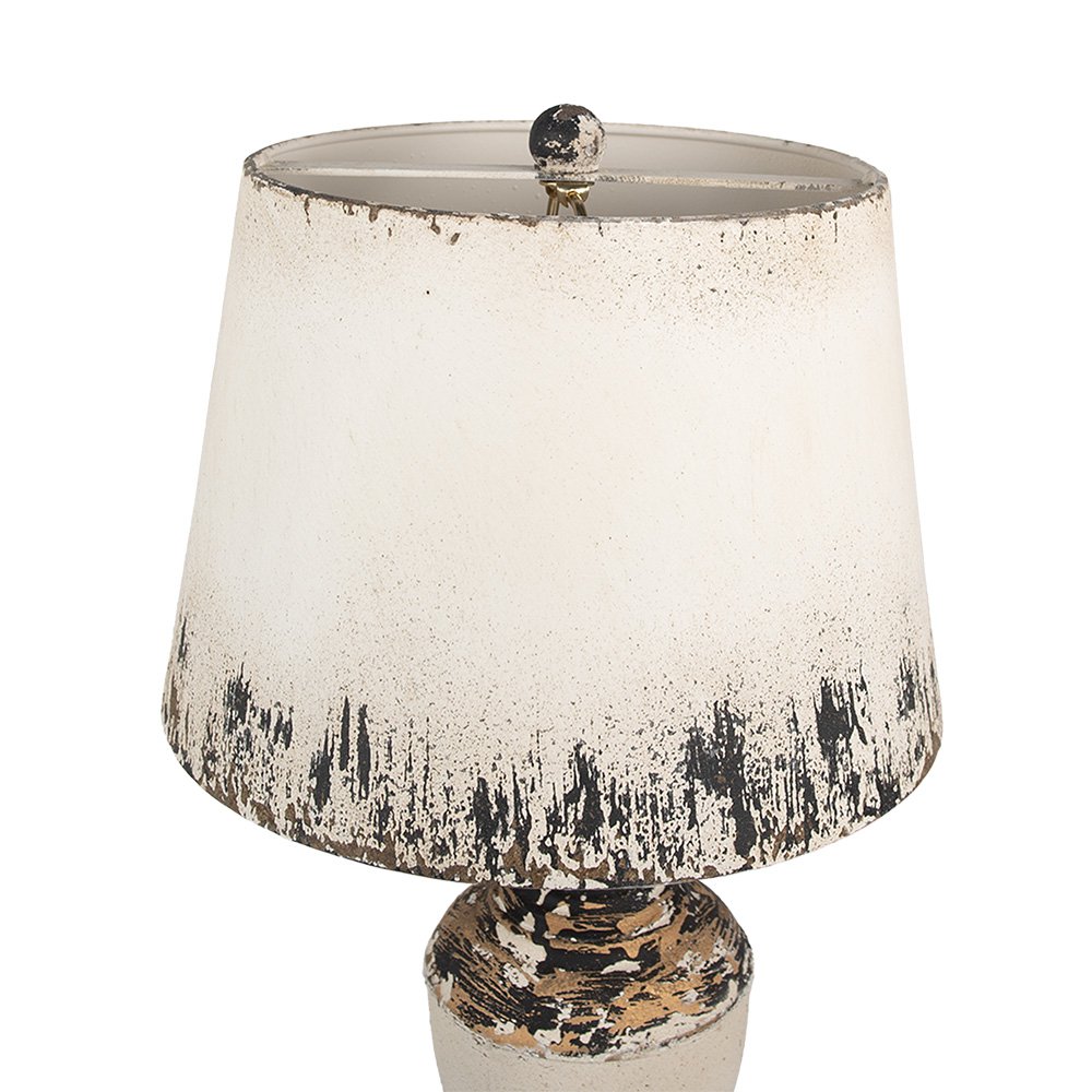 Tafellamp Ø 32x60 cm Beige Hout Bureaulamp