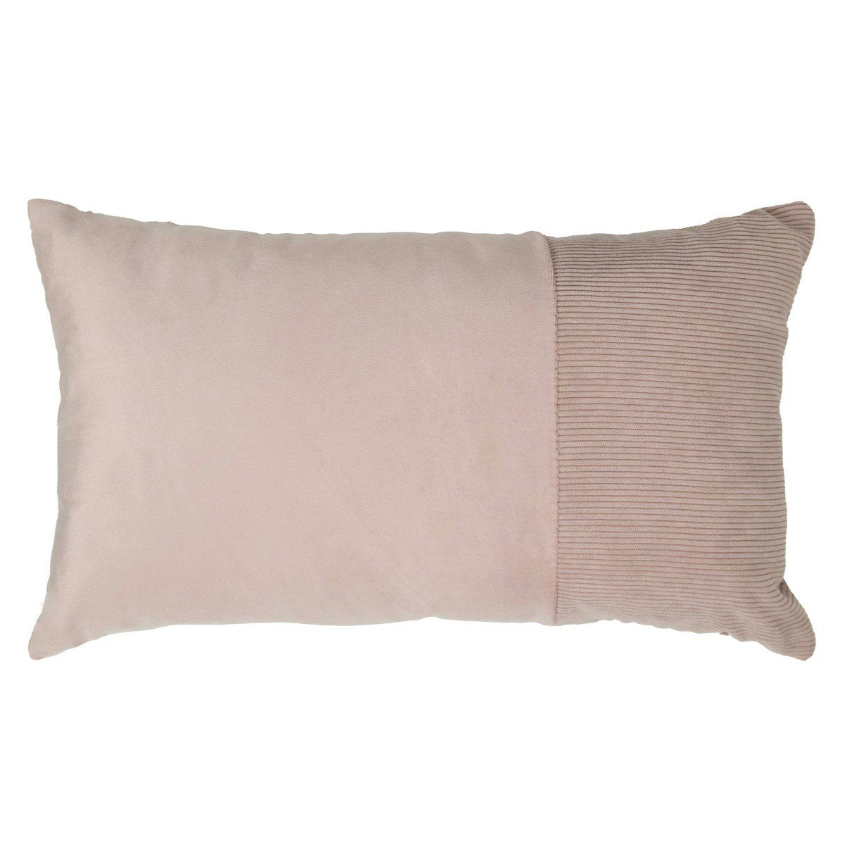 Cushion Velvet Soft Pink & Corduroy 30 x 50 cm