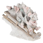 Beeld Muis 15x5x11 cm Grijs Kunststof Muis