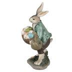 Beeld Konijn 32 cm Bruin Groen Polyresin Paasdecoratie