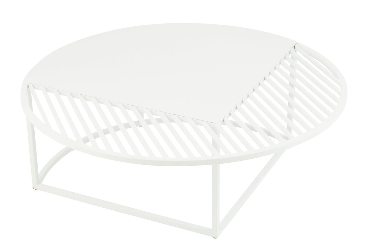 J-Line bijzettafel Outdoor Rond - metaal - wit