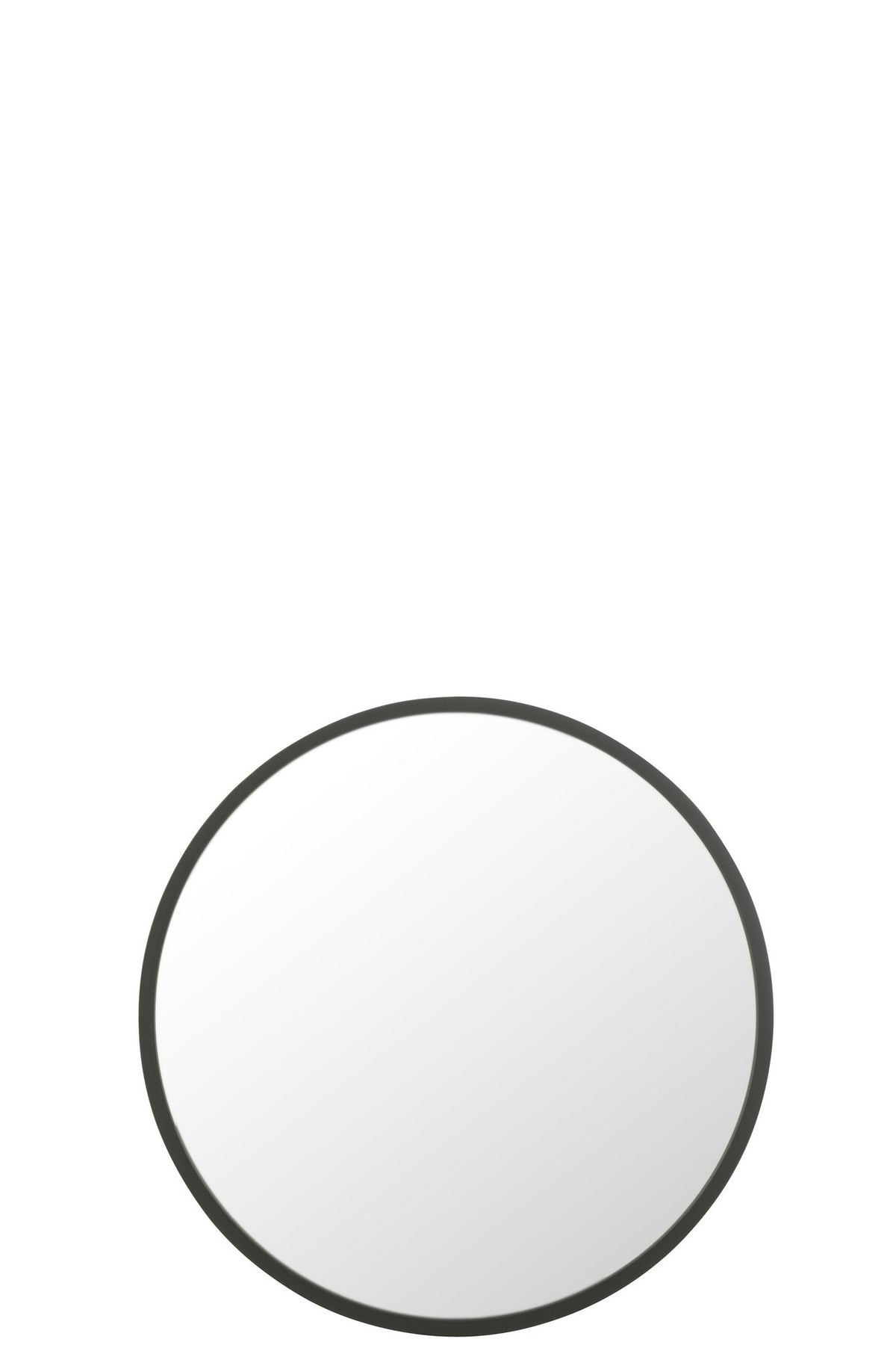J-Line spiegel Rond - metaal - zwart - large - Ø 80 cm
