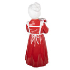 Kerstdecoratie Beeld Kerstvrouw 11x14x27 cm Rood Kunststof