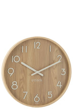 J-Line Wandklok Multiplex/Mdf Naturel Small