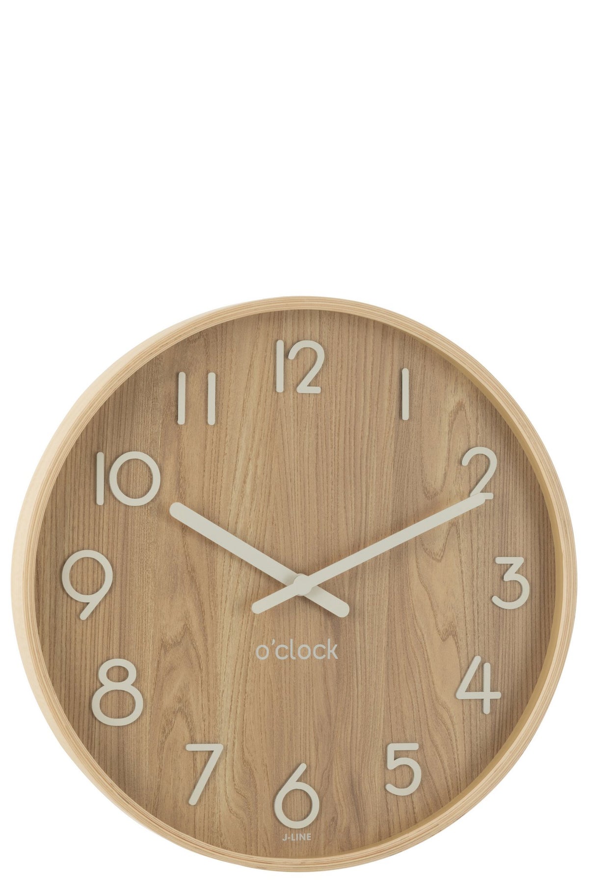 J-Line Wandklok Multiplex/Mdf Naturel Small