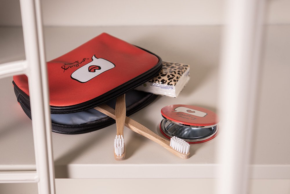 Toilettas Dames 19x5x12 cm Rood Polyester