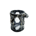 *windlicht koe hengsel zwart/wit 15cm*