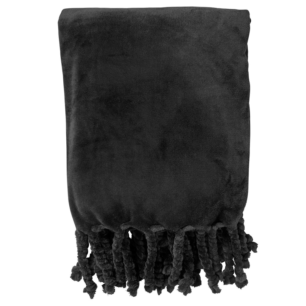 Dutch Decor Florijn - Plaid 150x200 cm Raven - Black