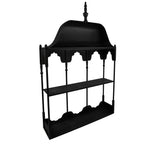 Wandrek 102x25x157 cm Zwart Metaal