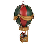 Kerstdecoratie Beeld Luchtballon Ø 12x27 cm Rood Metaal