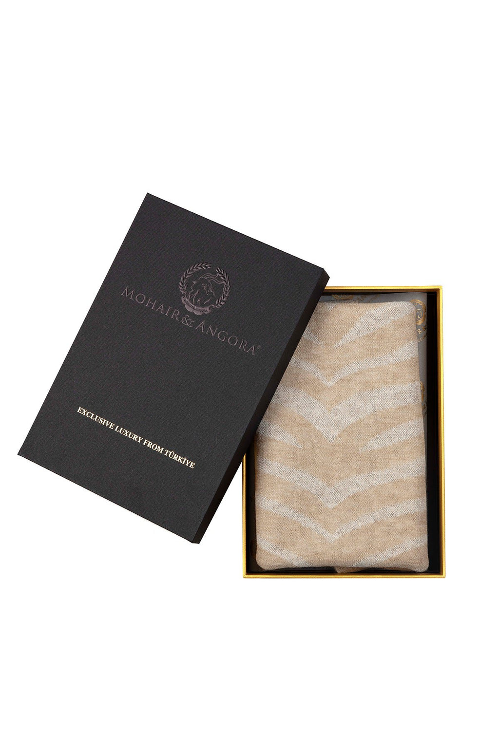 Tijger sjaal ecru-beige