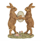 Beeld Konijn 21 cm Bruin Polyresin