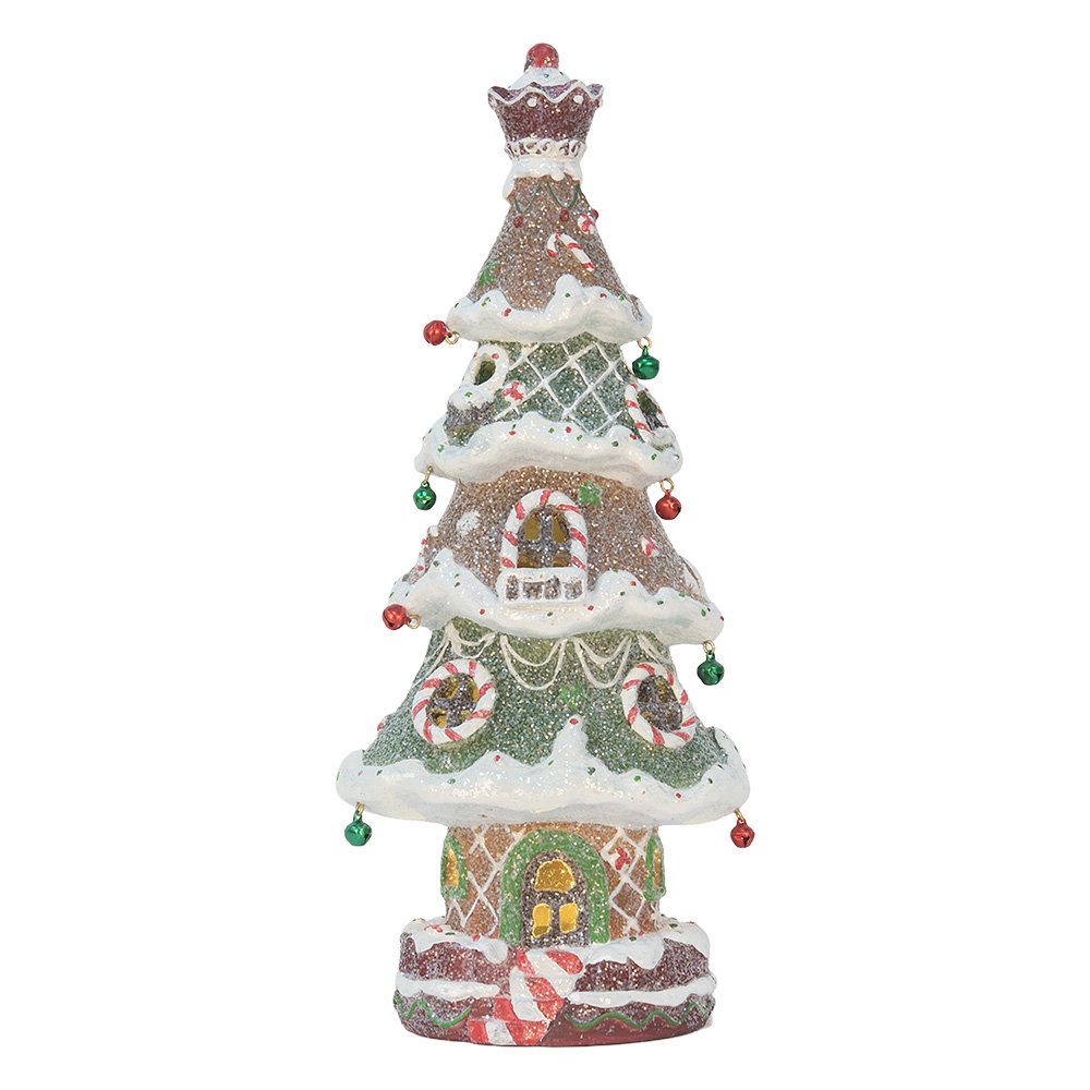 Decoratie Kerstboom 3xAAA Bruin Kunststof