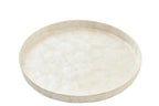 J-Line decoratie plateau Schelp - polyresin - wit - L