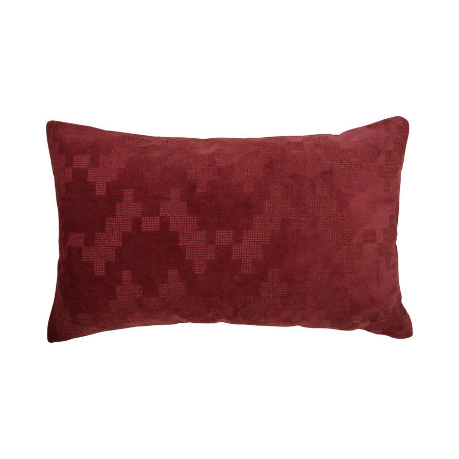 Twisted Brooklyn kussen bordeaux 30x50cm