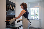 Oven Mitt Toledo - Set/2 - Gestrepen - 17x33 cm, zwart/wit