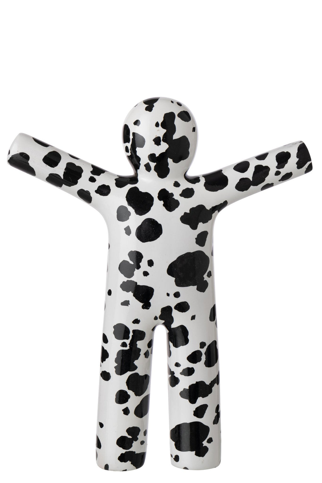 J-Line P’tit Maurice dalmatiër - polyresin - wit/zwart - large