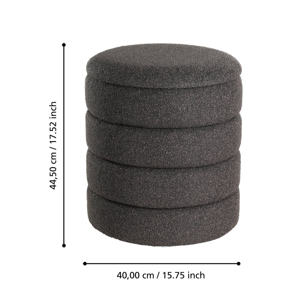 Hocker Ampahaka Zwart 40x44,5cm