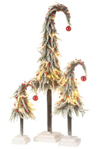 J-Line Kerstboom Muts+Led Kunststof Sneeuw Groen/Rood Large