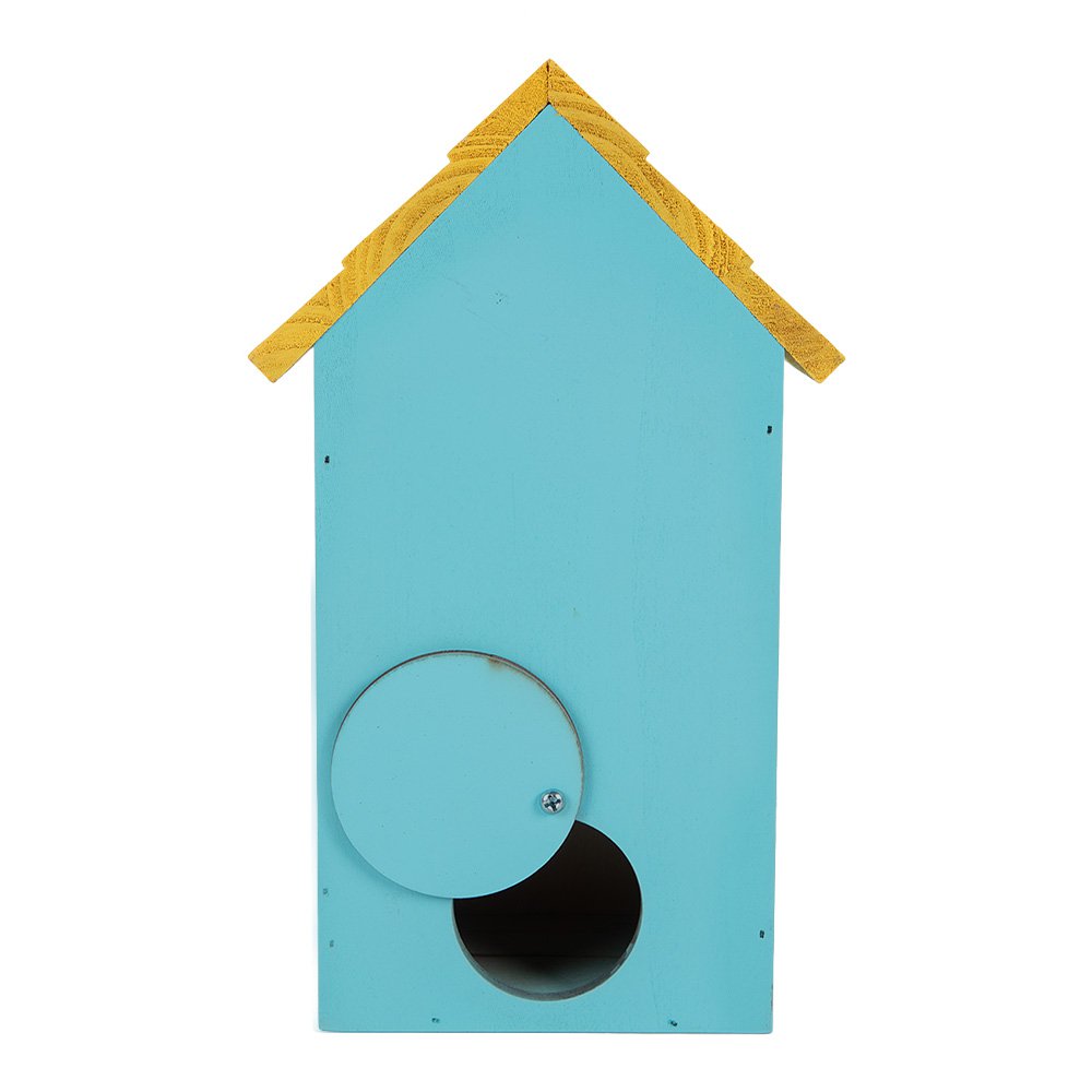 Vogelhuis 15x10x22 cm Blauw Hout