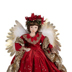 Kerstdecoratie Beld Engel 65 cm Rood Kunststof