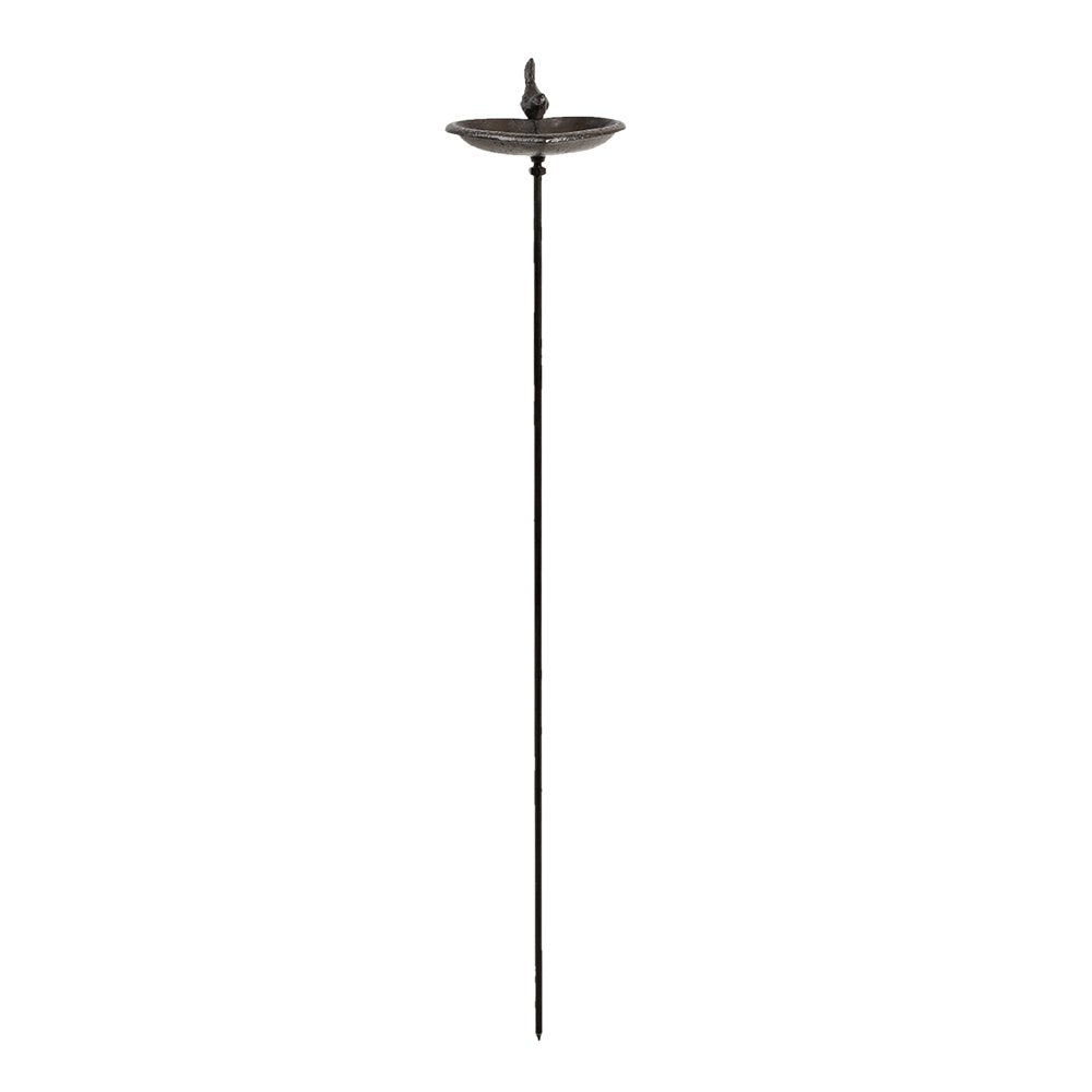 Vogelbad 14x13x86 cm Bruin IJzer Vogeldrinkbak