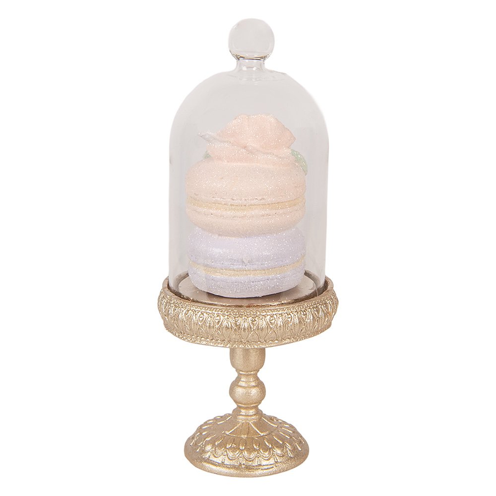 Decoratie Beeld Macarons Ø 7x17 cm Goudkleurig Kunststof