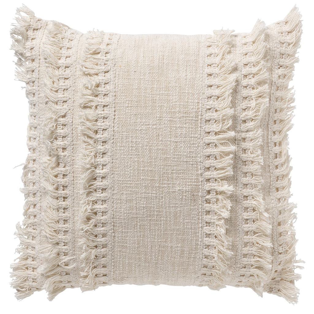 Dutch Decor Fara - Kussen 45x45 cm - 100% katoen - Sneeuwwitje - Wit