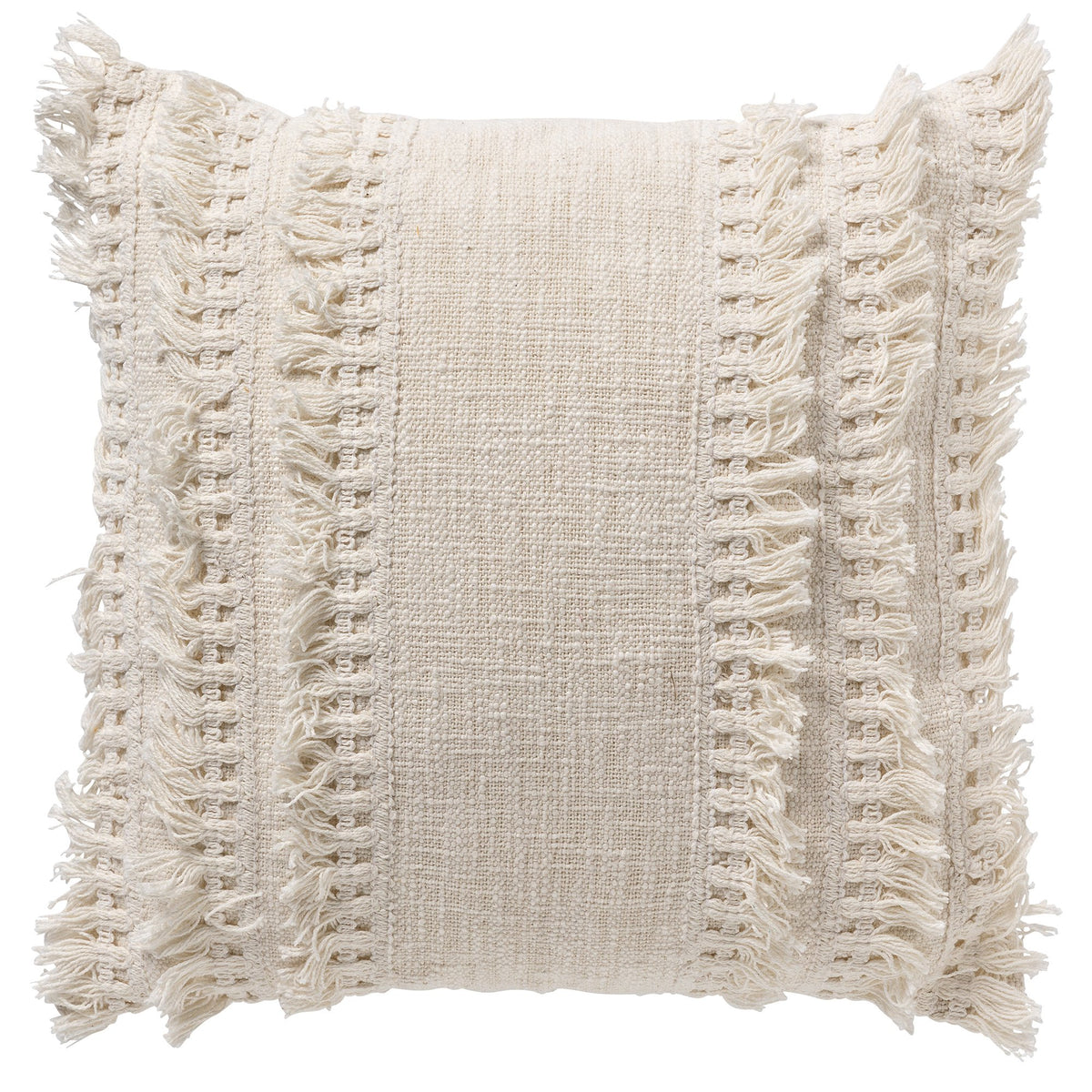 Dutch Decor Fara - Kussen 45x45 cm - 100% katoen - Sneeuwwitje - Wit