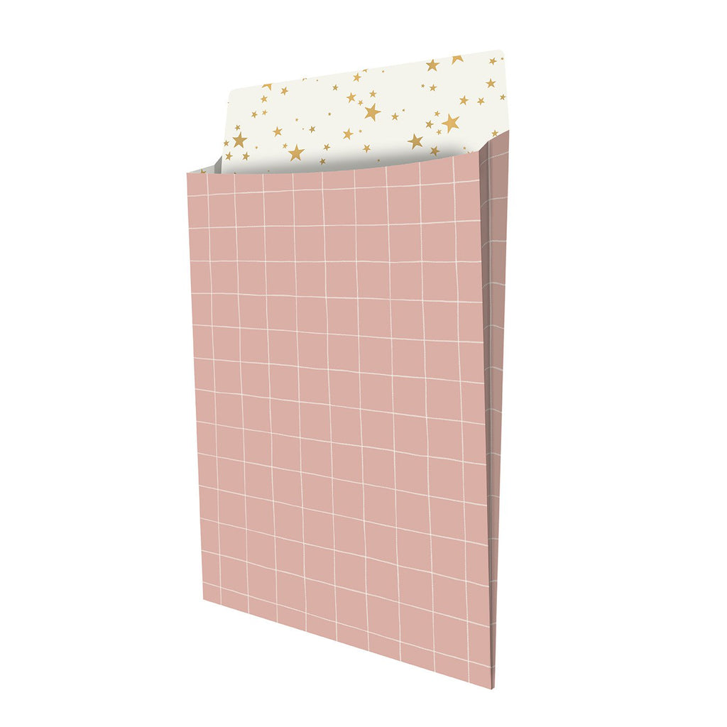 Gentle Grid - Tijdschriftenzakken – 25×34+4cm 100st - calm base