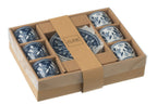 J-Line Doos 6 Kopjes+Schaal Bladeren Keramiek Donkerblauw