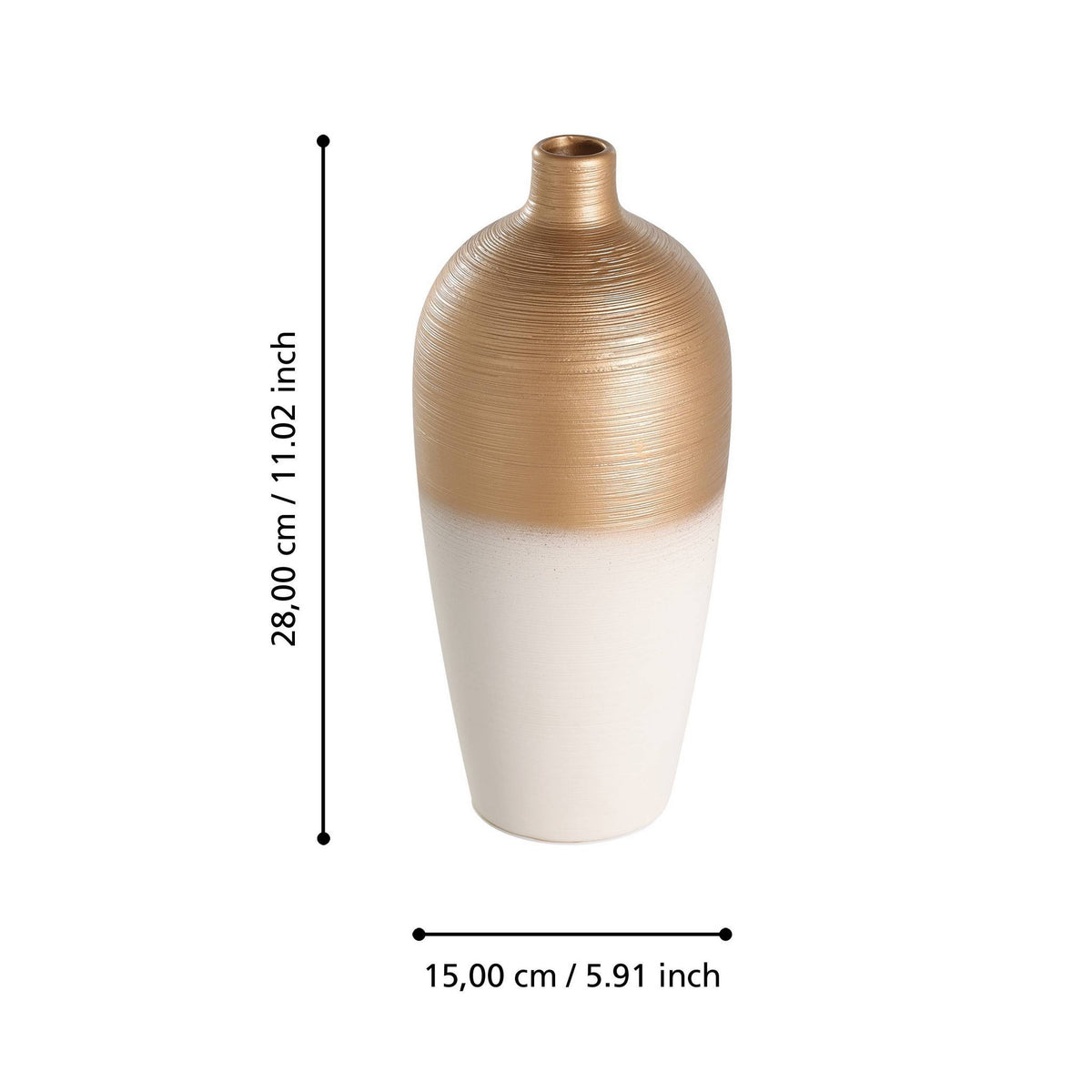 Vaas Saryksu Goud 12,5x28cm