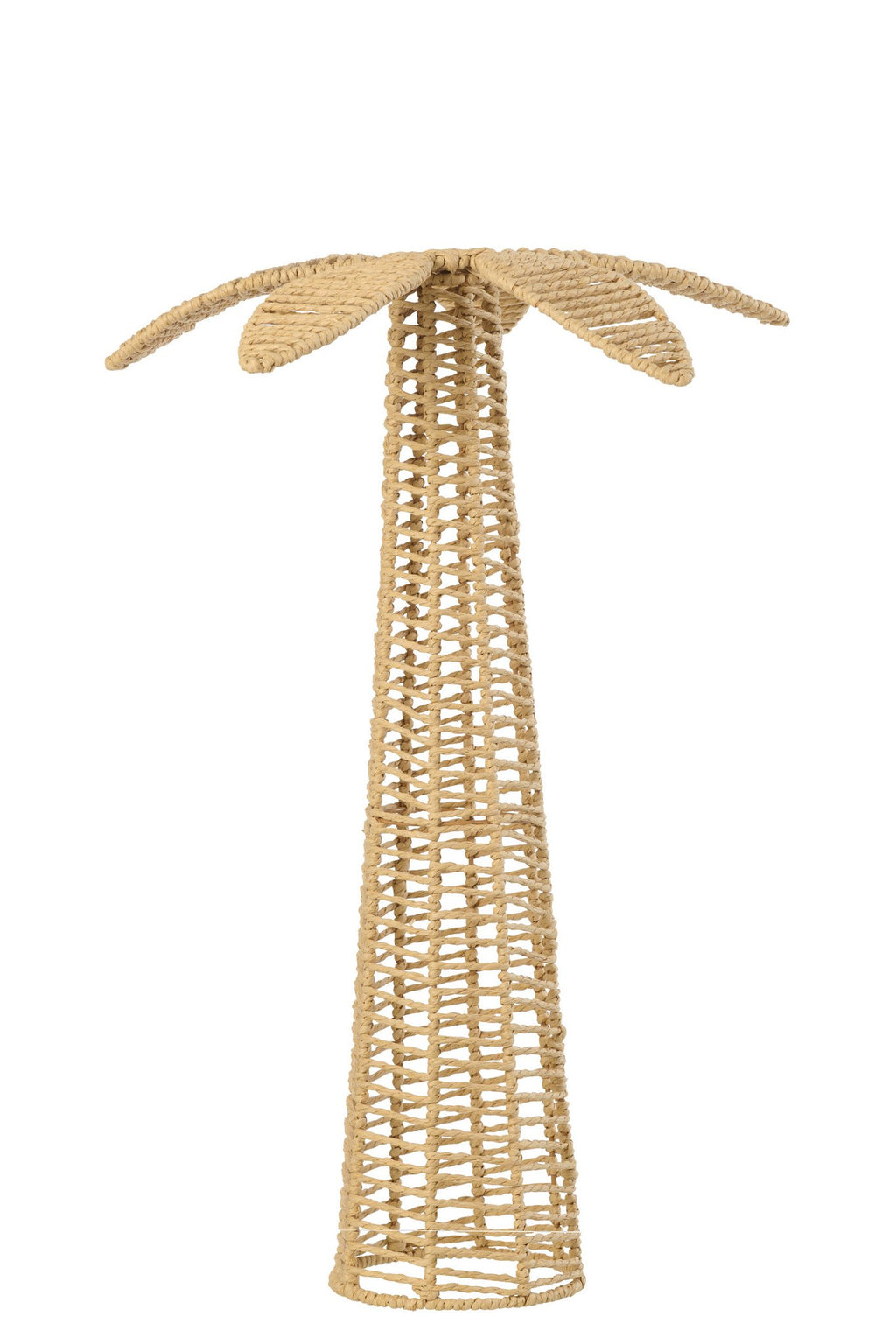 J-Line decoratie Palmboom - ijzer/papier - naturel - L