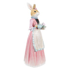 Decoratie Beeld Konijn 58 cm Beige Roze Kunststof