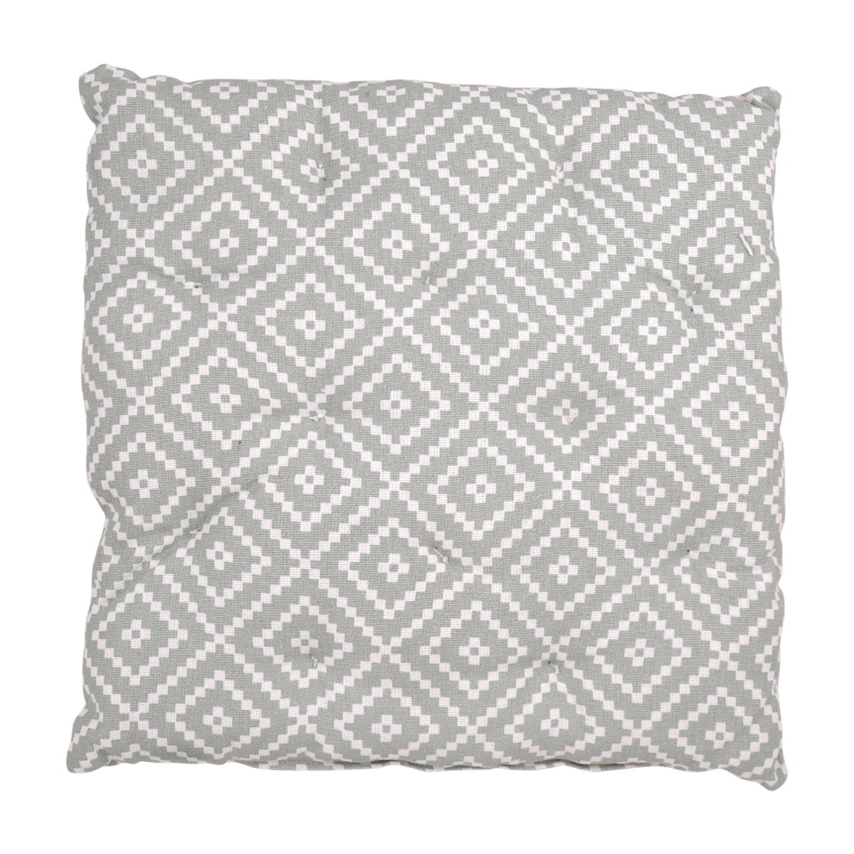 Dotted Ethnic stoelkussen groen 40x40cm+5cm