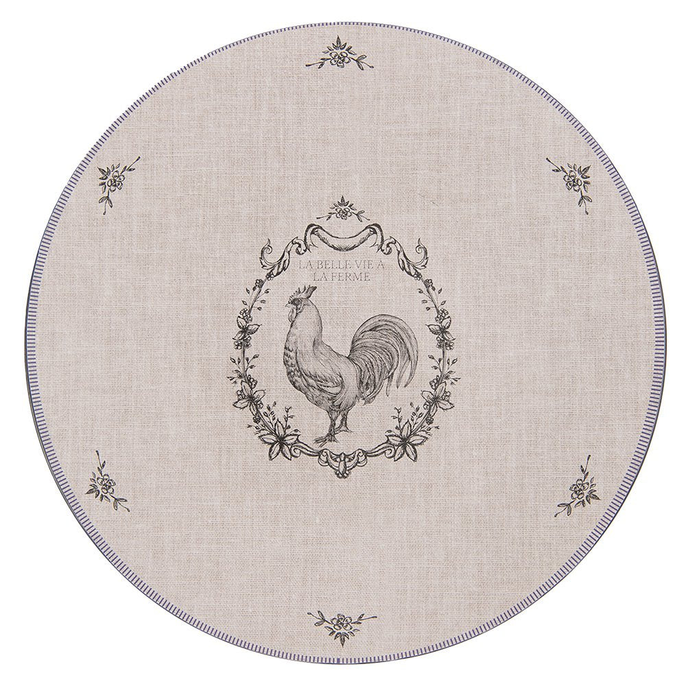Onderbord Ø 33 cm Beige Kunststof Haan
