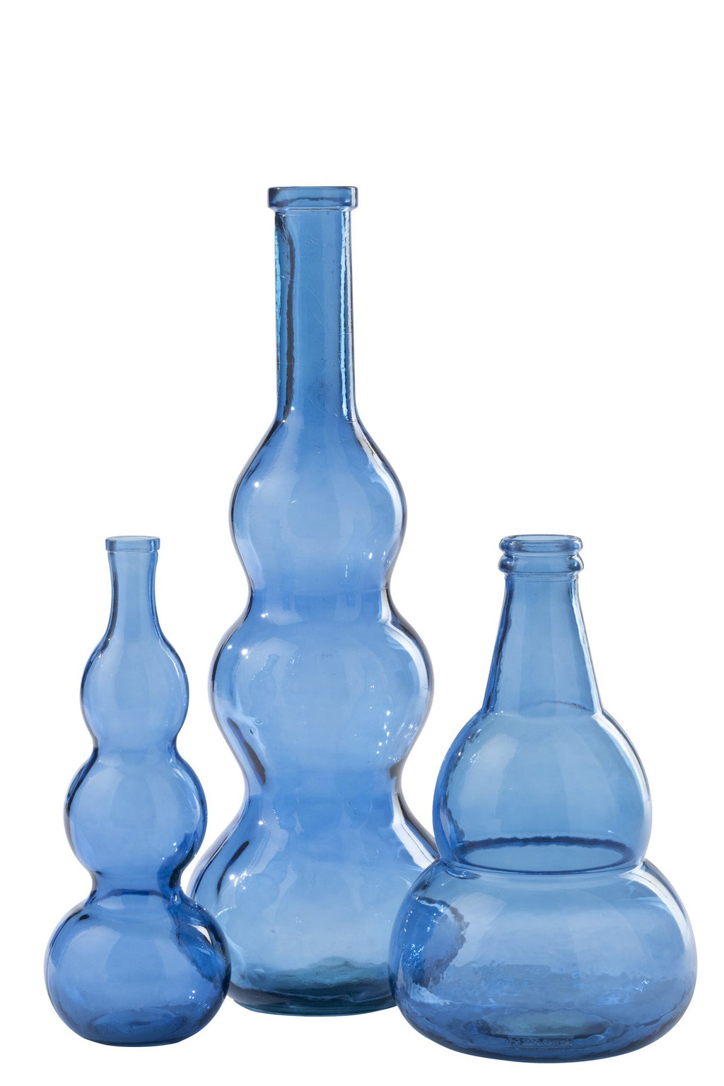 J-Line vloervaas - glas - blauw