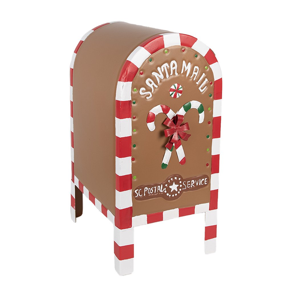 Brievenbus 22x18x34 cm Bruin Metaal Kerstdecoratie