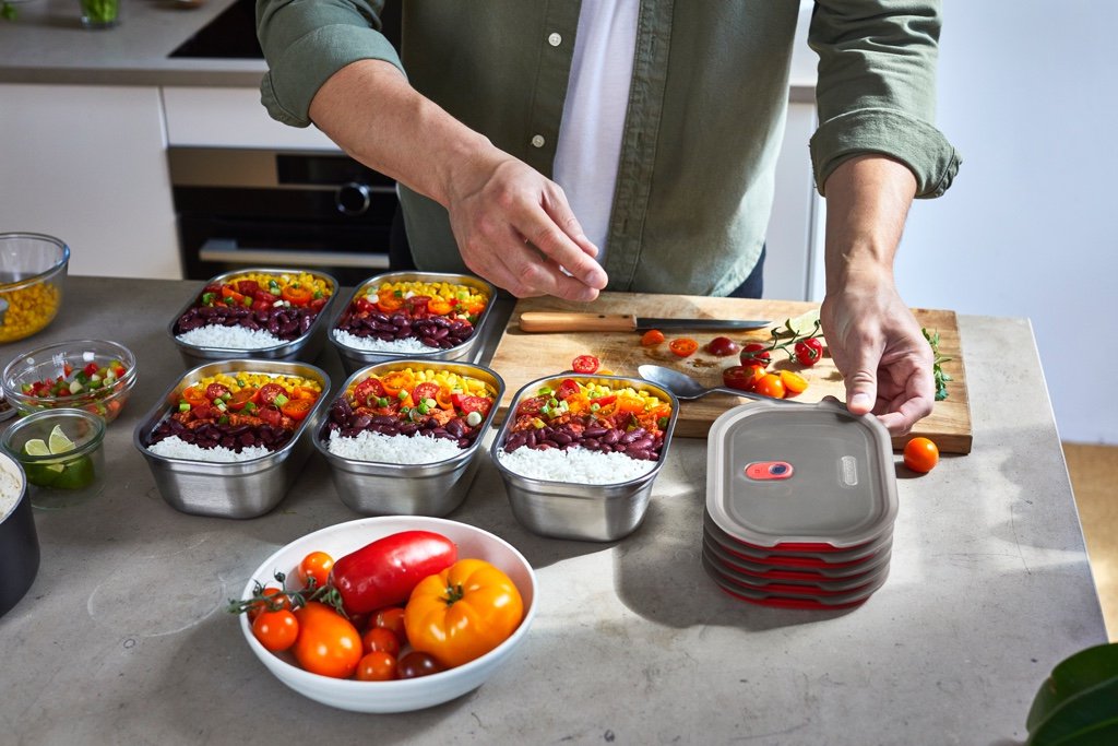 Black+Blum Steel Food Box set - Meal prep Small set van 3