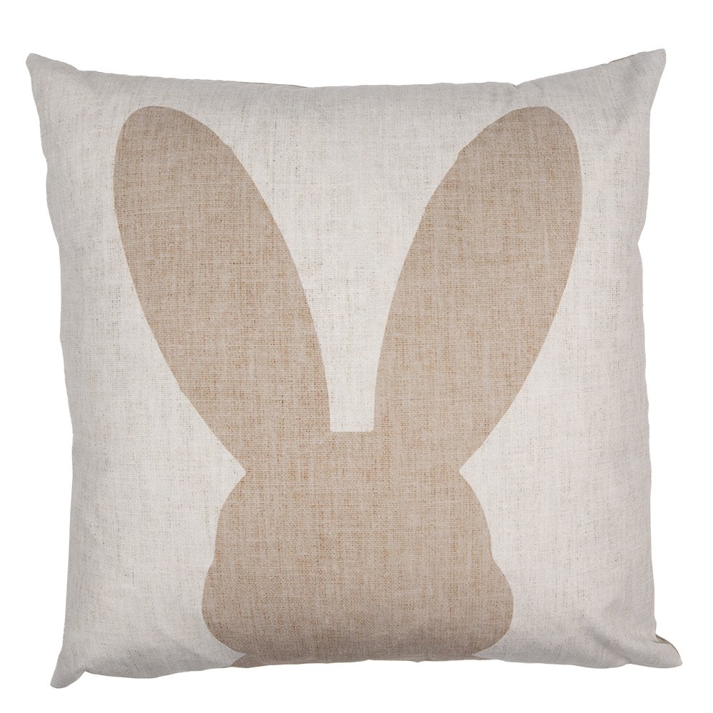Kussenhoes 45x45 cm Beige Polyester Konijn Sierkussenhoes