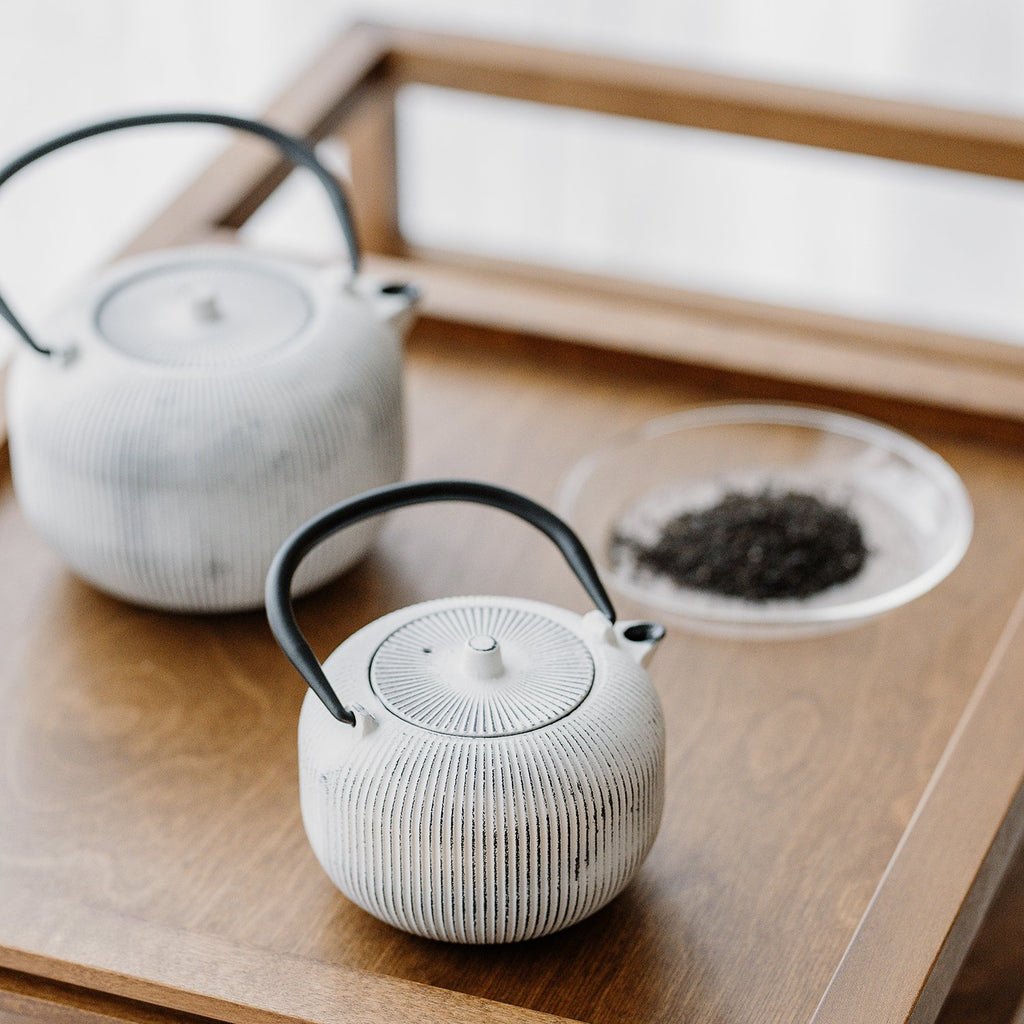 Theepot 35cl lijnen wit Sencha