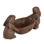 Decoratie Beeld Konijnen 34x15x15 cm Bruin Kunststof