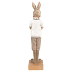 Beeld Konijn 28 cm Bruin Beige Polyresin