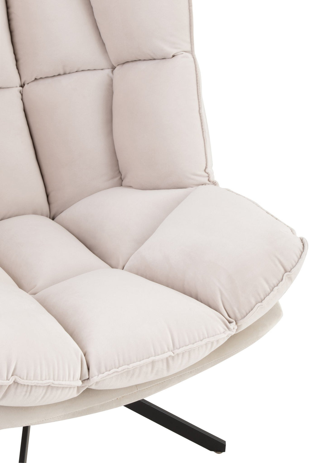 J-Line stoel Relax Kussen Op Frame - textiel/metaal - beige