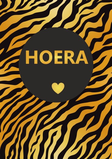 Hoera - wenskaart